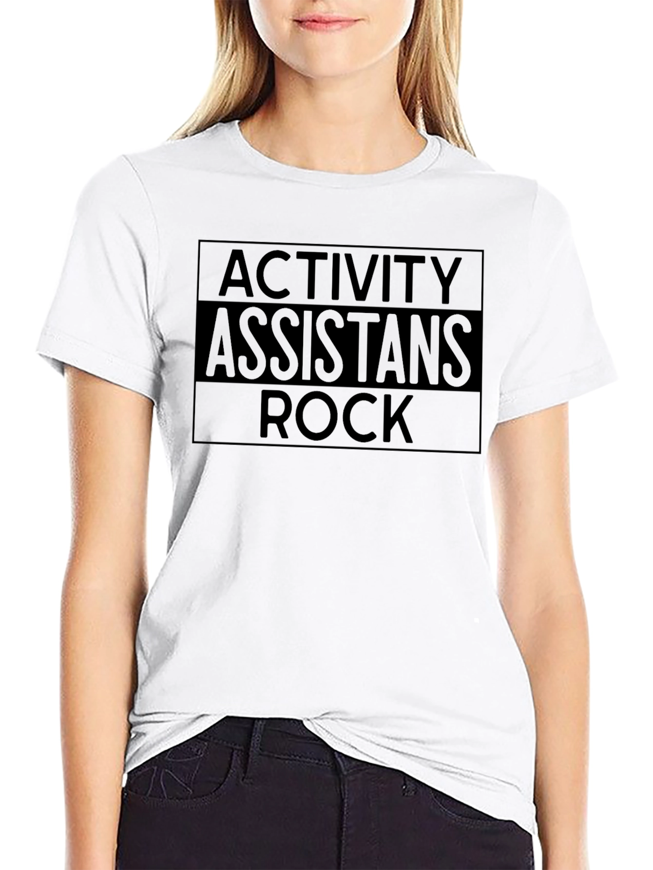 Activity Assistants Rock T-Shirt - Black Graphic Tee