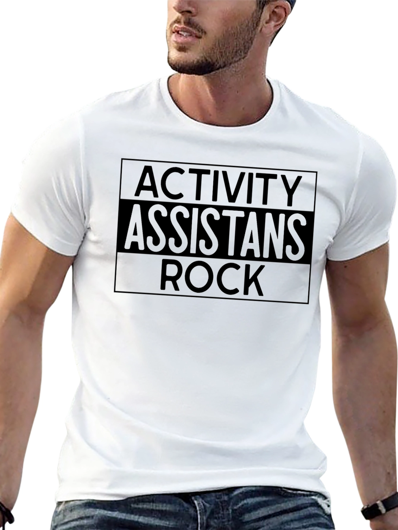 Activity Assistants Rock T-Shirt - Black Graphic Tee