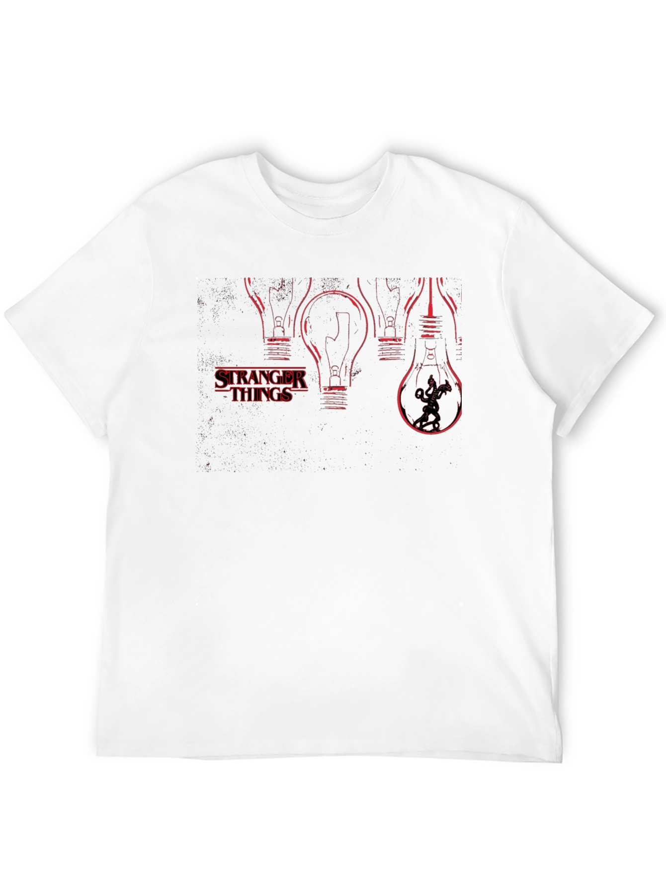 Stranger Things Light Bulb T-Shirt - Black