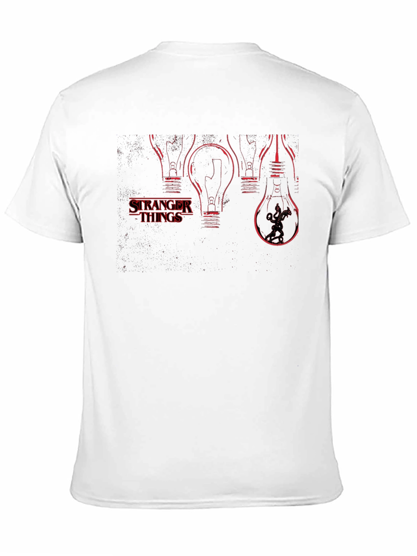 Stranger Things Light Bulb T-Shirt - Black