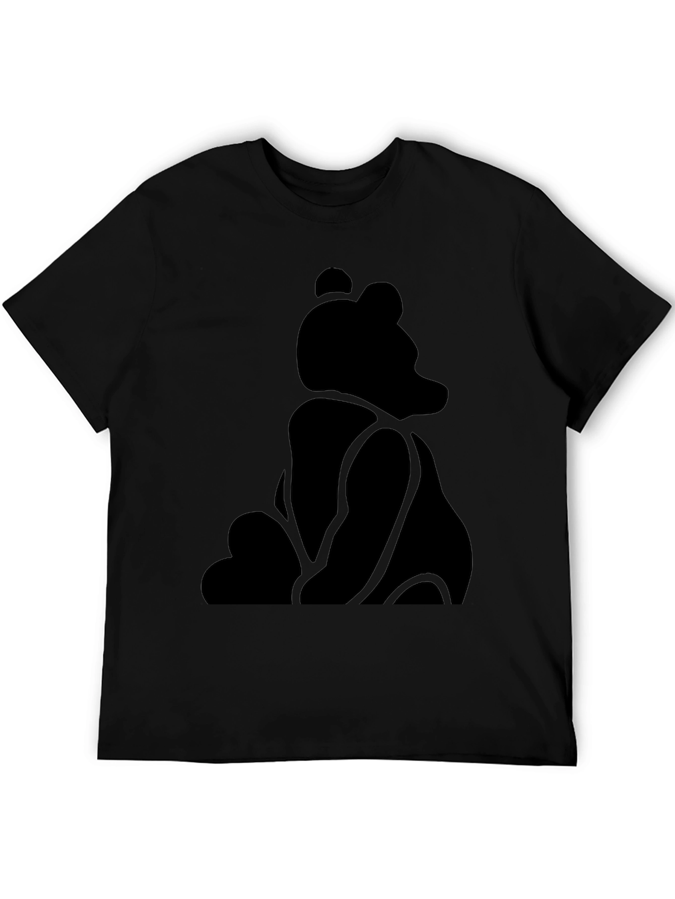 Silhouette Bear Graphic Tee - Classic Black