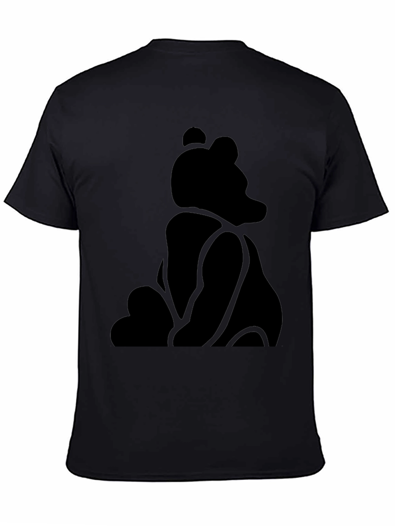 Silhouette Bear Graphic Tee - Classic Black