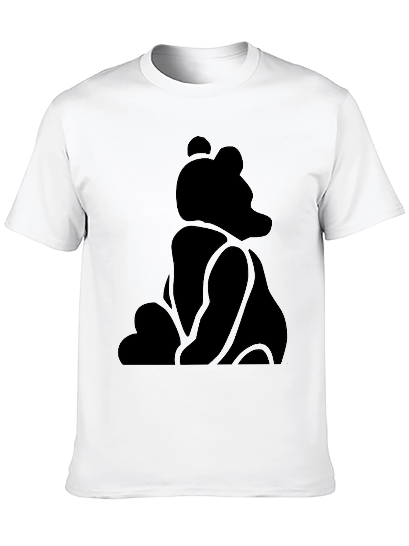 Silhouette Bear Graphic Tee - Classic Black