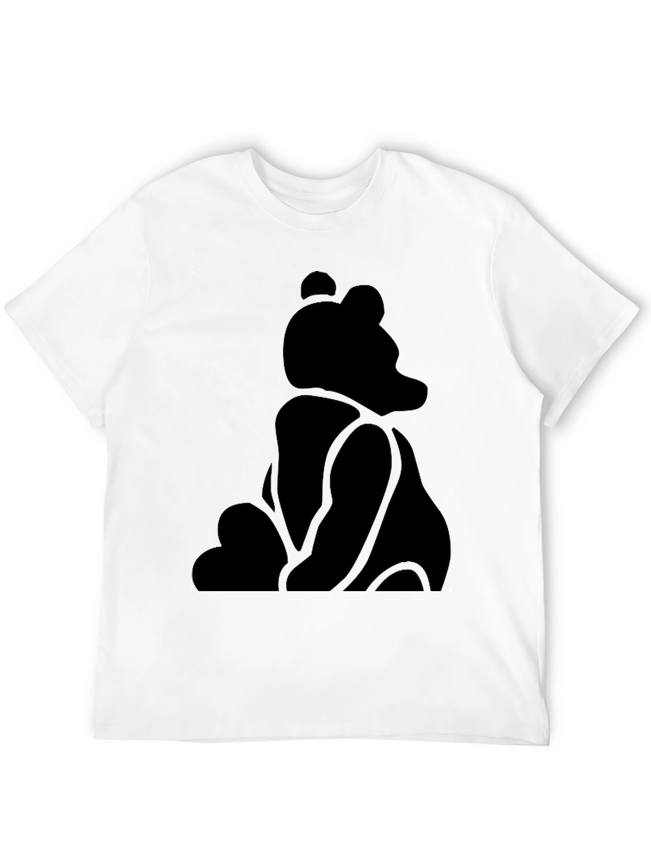 Silhouette Bear Graphic Tee - Classic Black