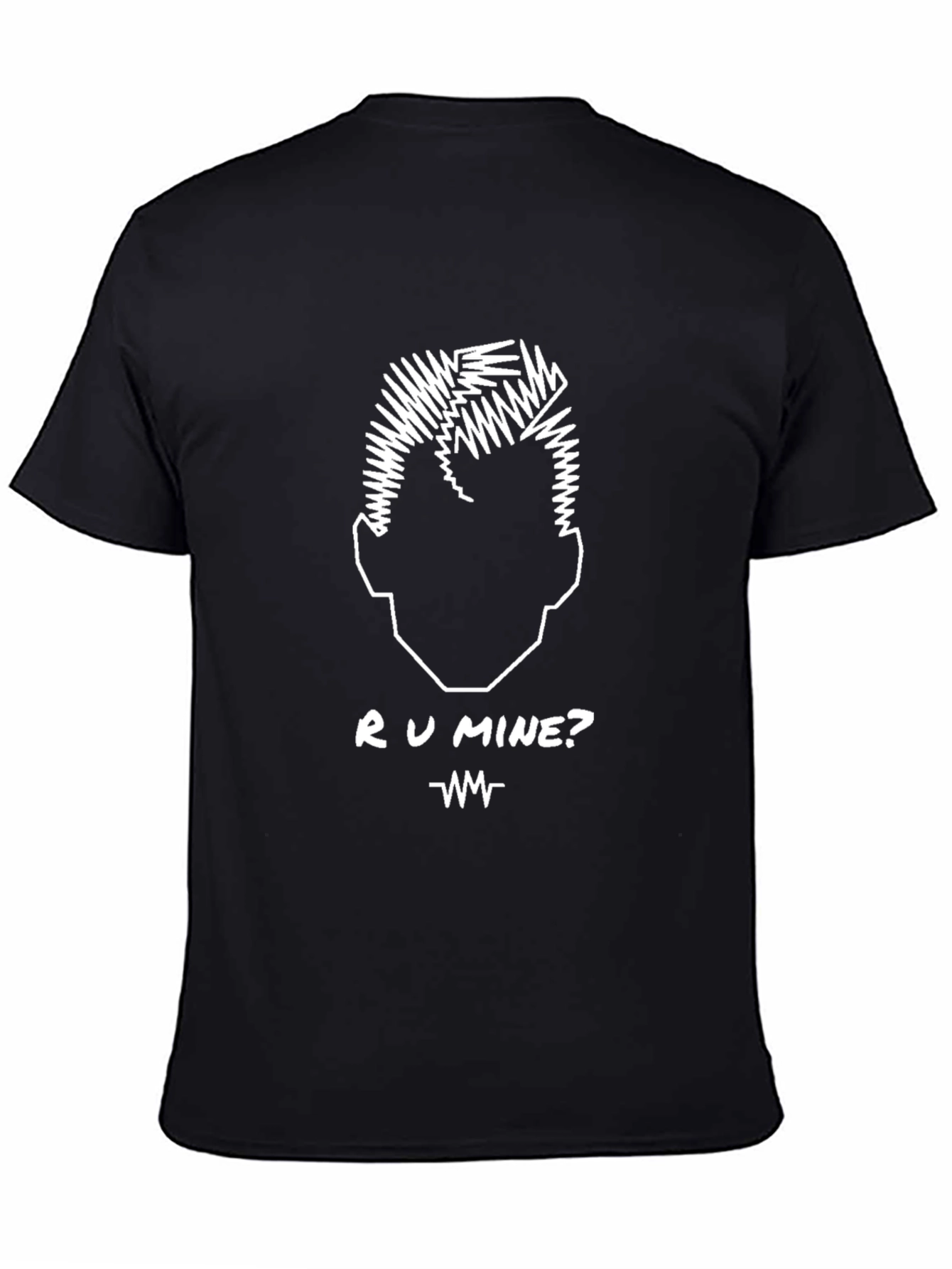 R U Mine? Graphic Print Black T-Shirt