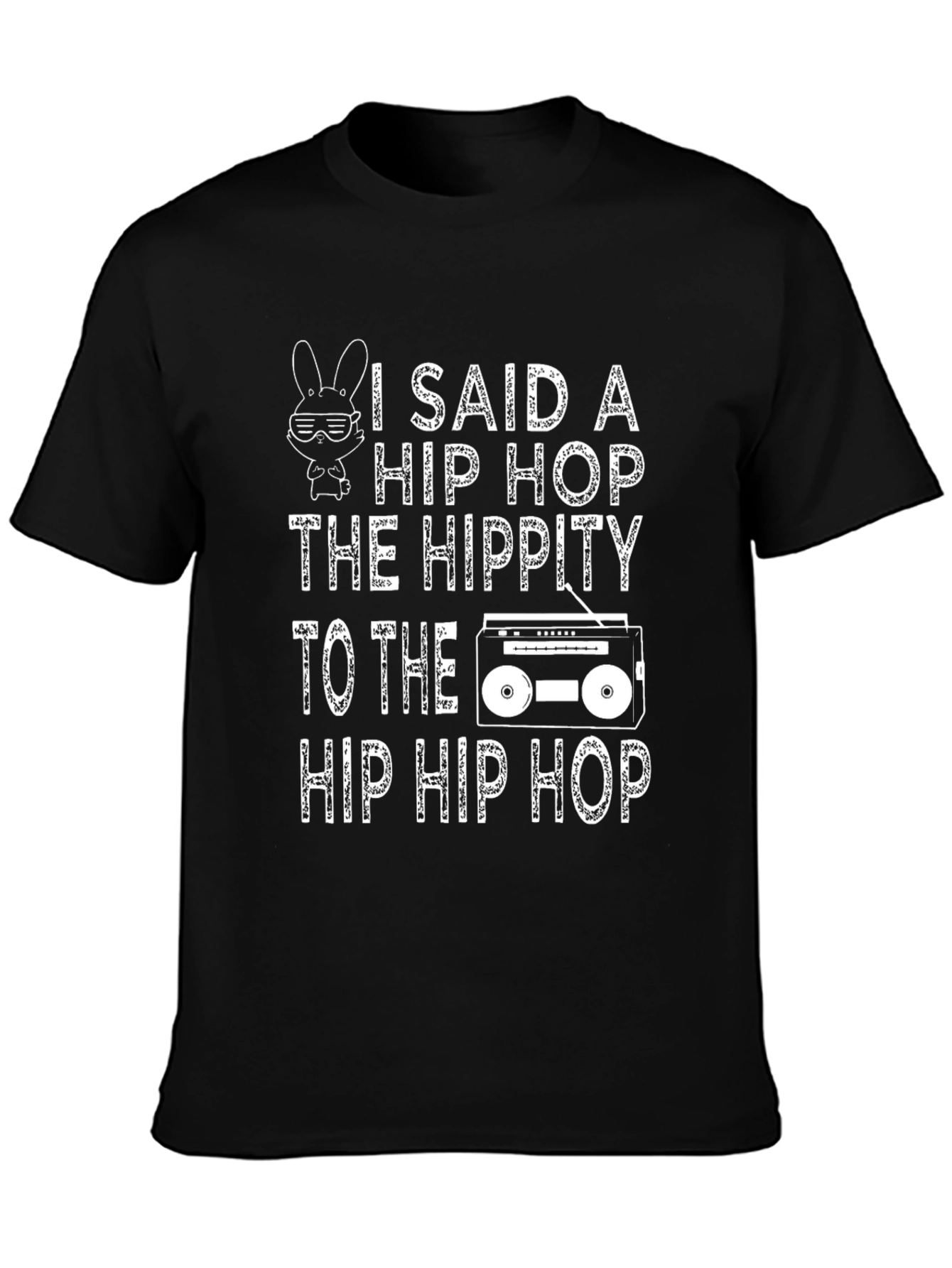 Hip Hop Hippity T-Shirt Funny Easter Bunny Design