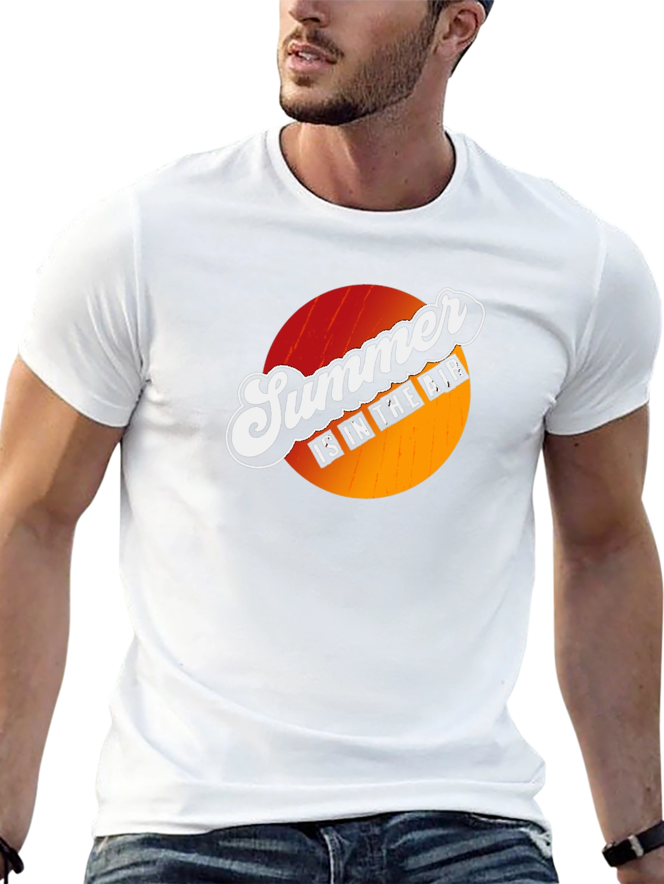 Summer is in the Air Graphic T-Shirt - Black