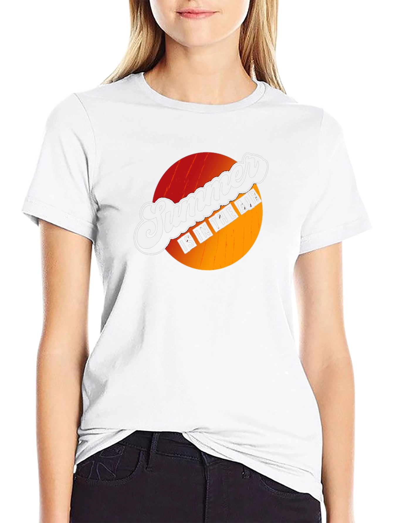 Summer is in the Air Graphic T-Shirt - Black