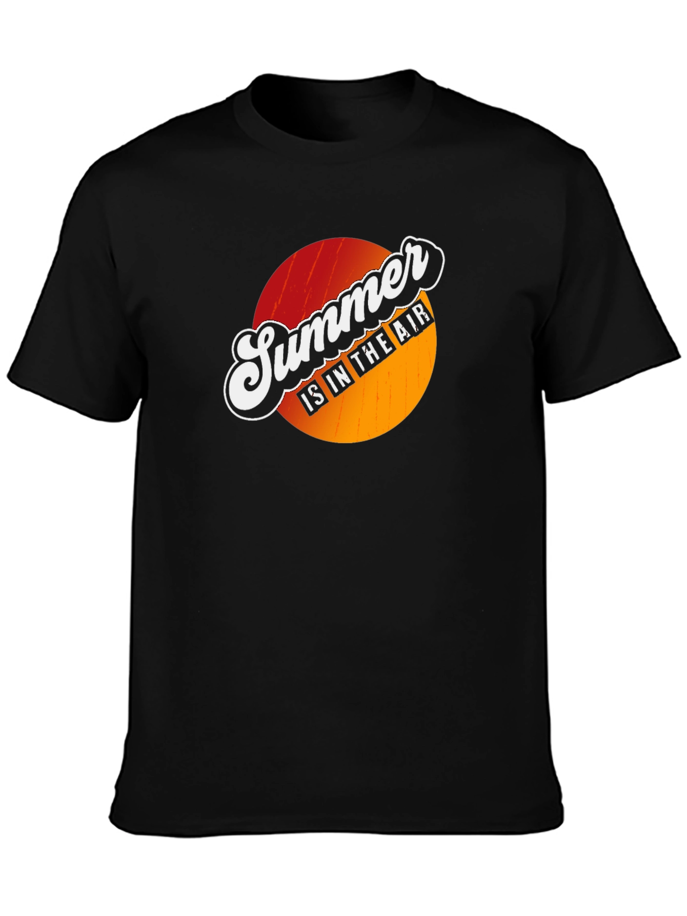 Summer is in the Air Graphic T-Shirt - Black