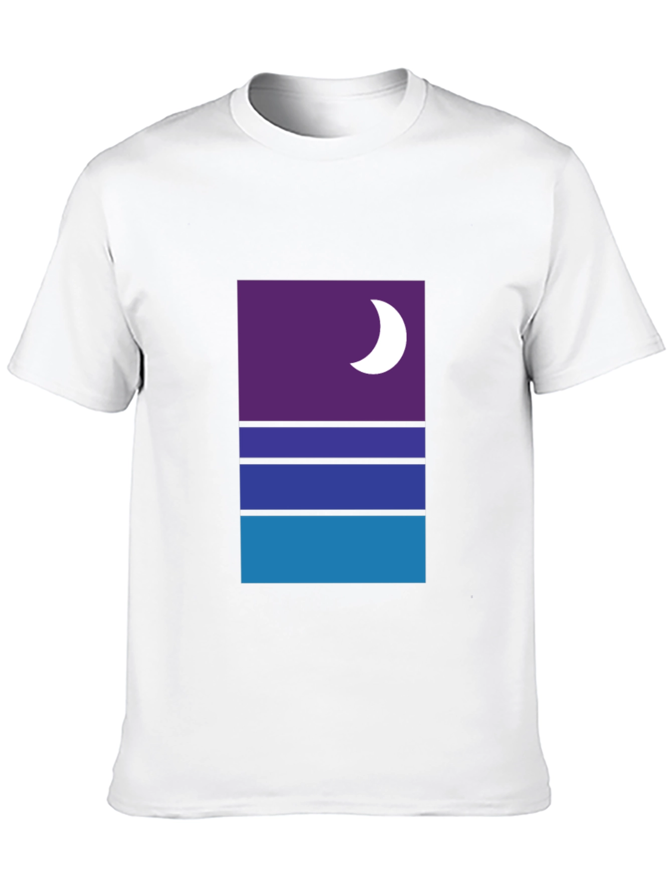 Modern Nightscape Graphic Tee - Black Cotton Blend