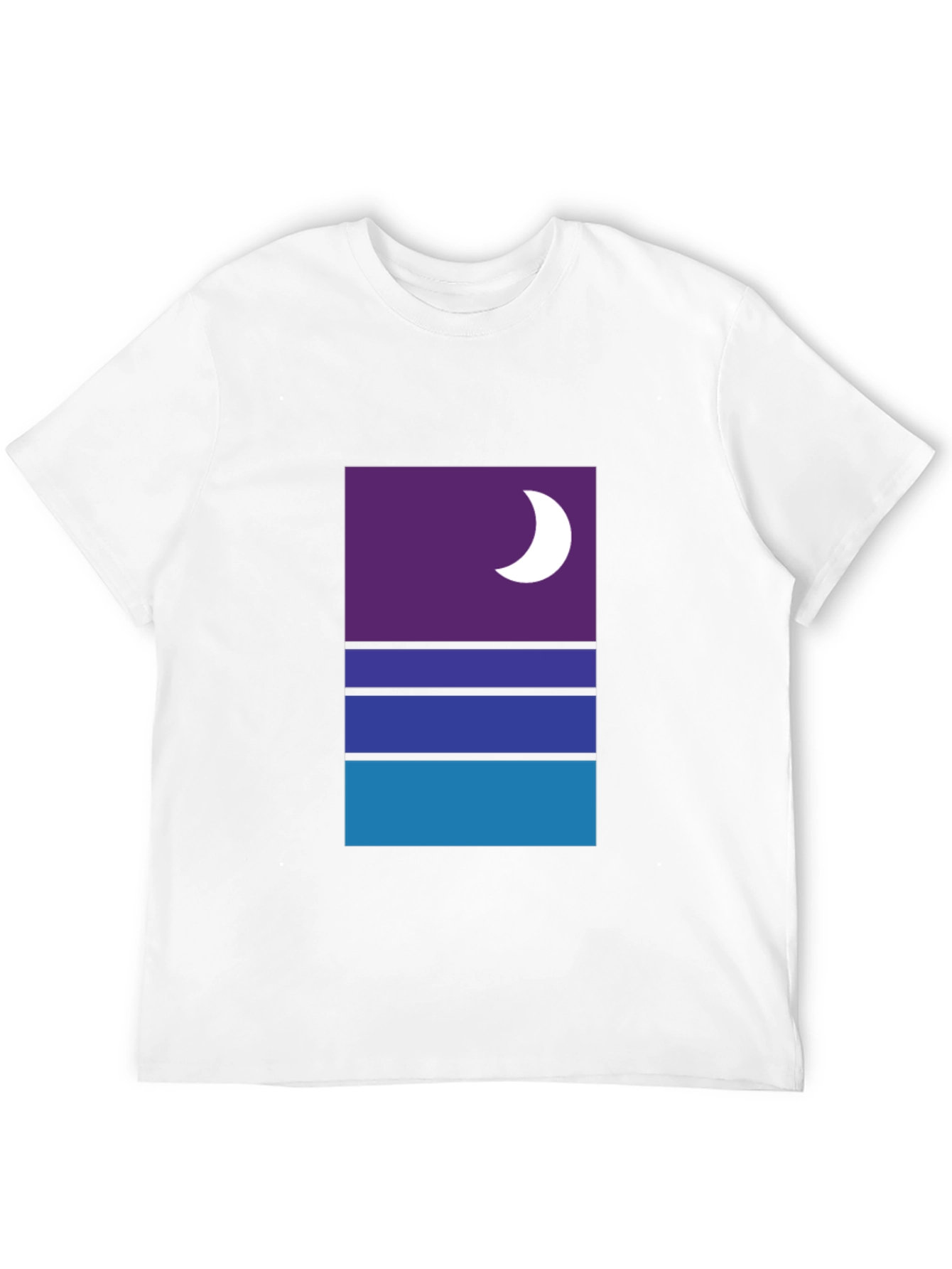 Modern Nightscape Graphic Tee - Black Cotton Blend