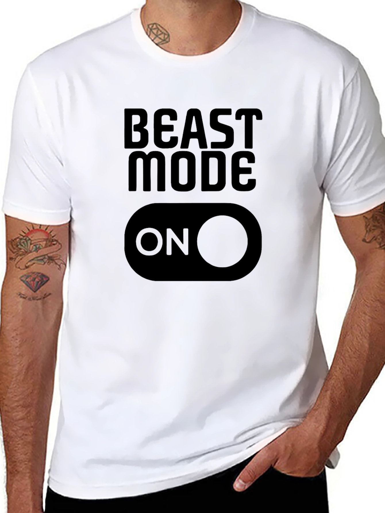 Beast Mode On Graphic T-Shirt - Black