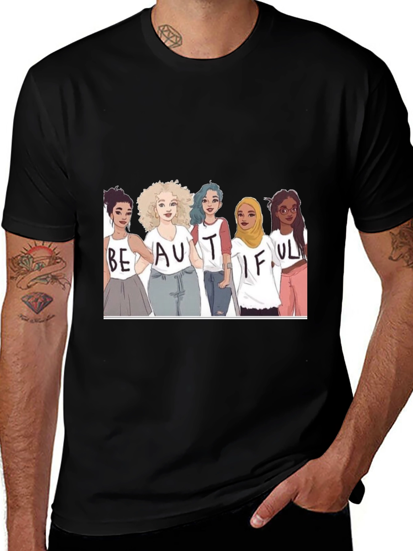 Beauty Diversity T-Shirt - Unisex Black Tee