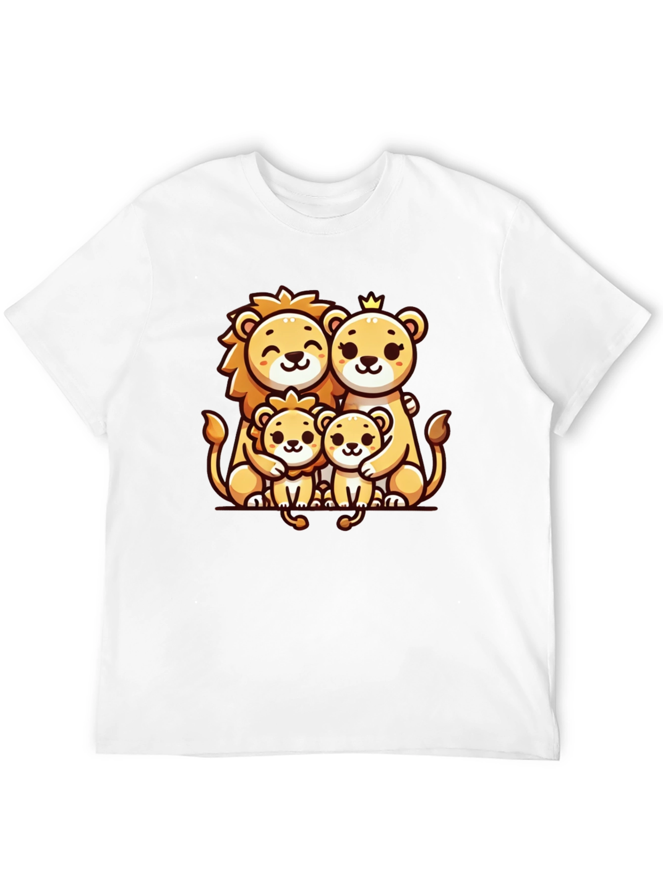 Lion Family Graphic Tee - Cute Animal Print