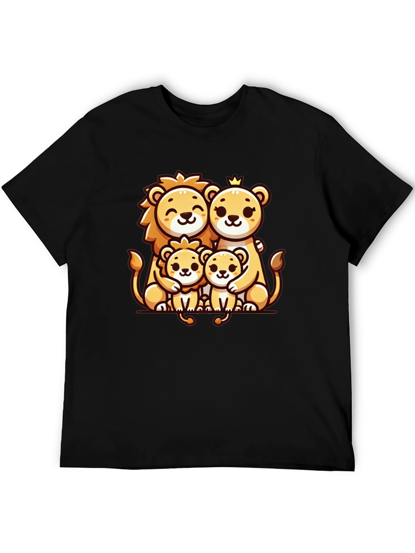 Lion Family Graphic Tee - Cute Animal Print