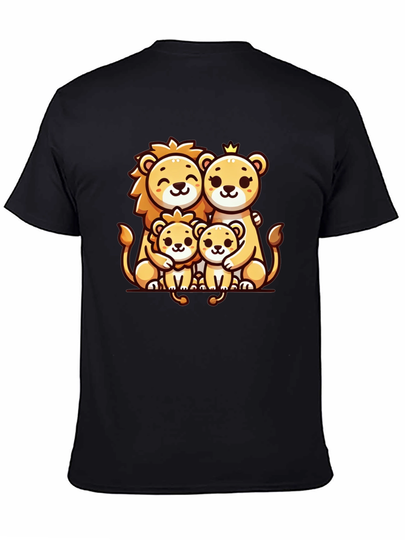 Lion Family Graphic Tee - Cute Animal Print
