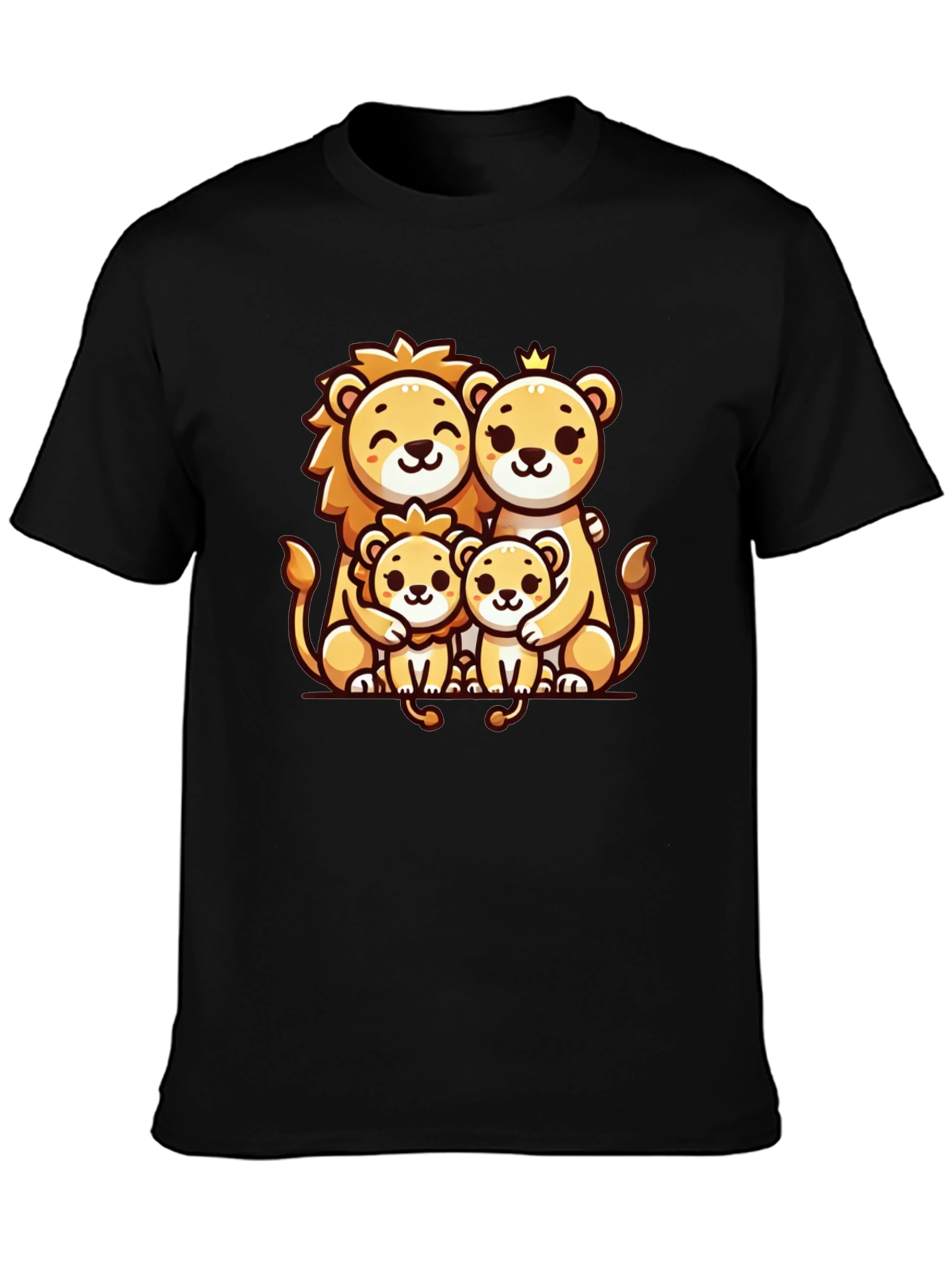 Lion Family Graphic Tee - Cute Animal Print