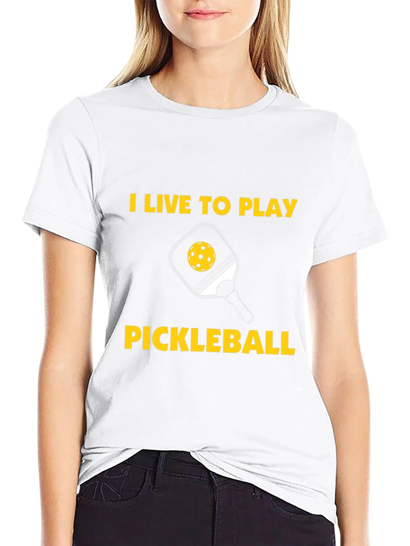 I Live to Play Pickleball Graphic T-Shirt