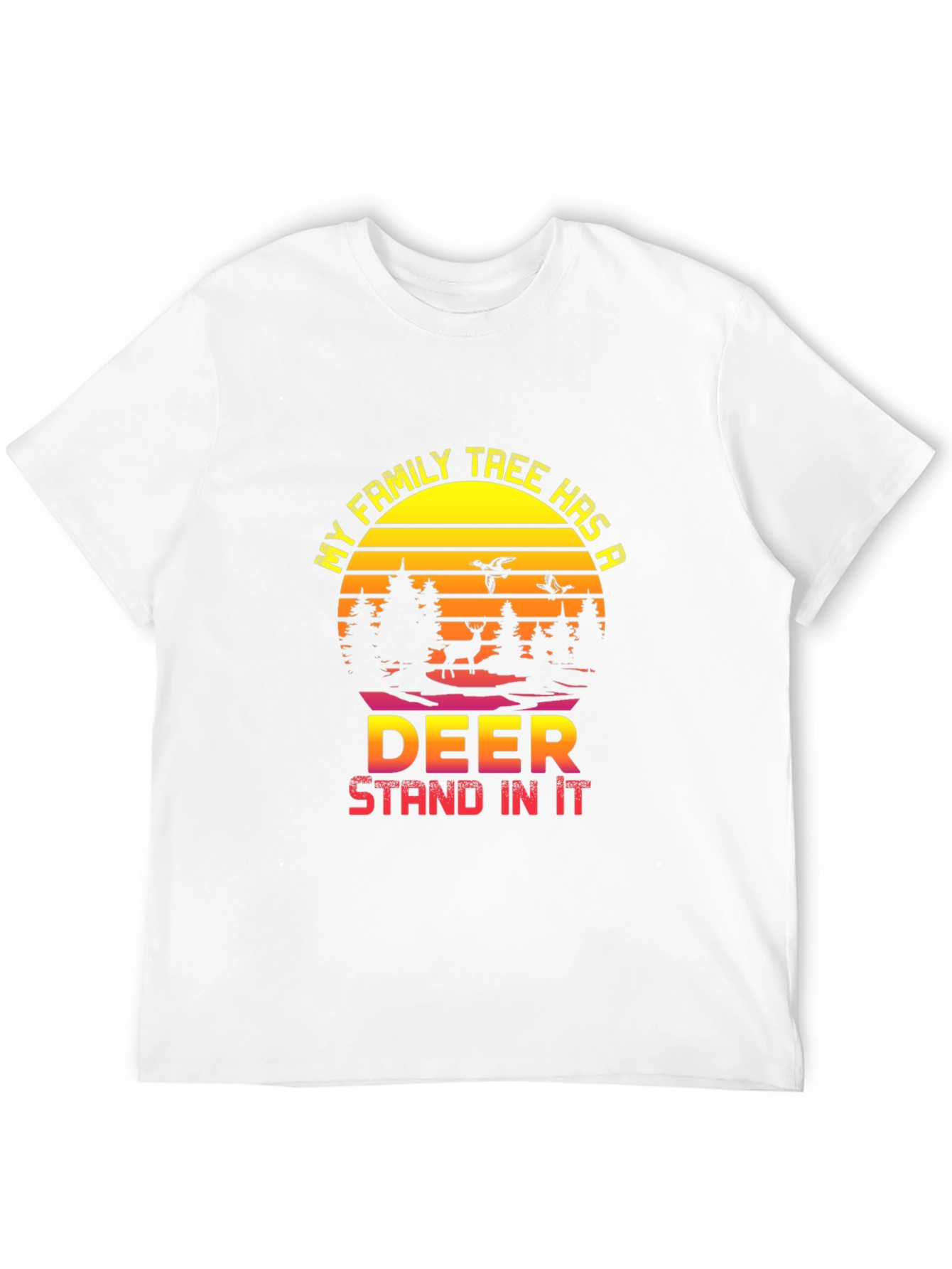 Deer Family Tree Graphic T-Shirt