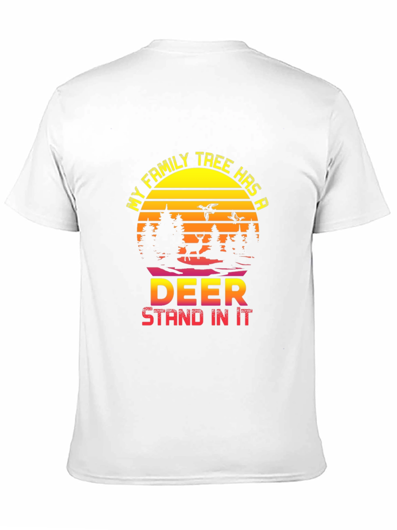 Deer Family Tree Graphic T-Shirt