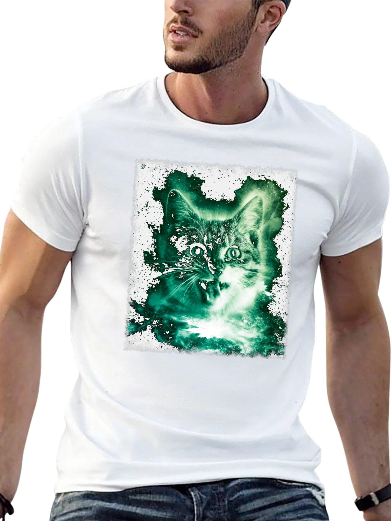 Emerald Cat Graphic Tee
