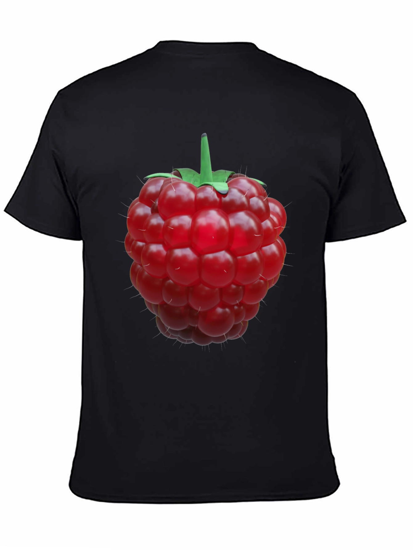 Raspberry Graphic Black T-Shirt
