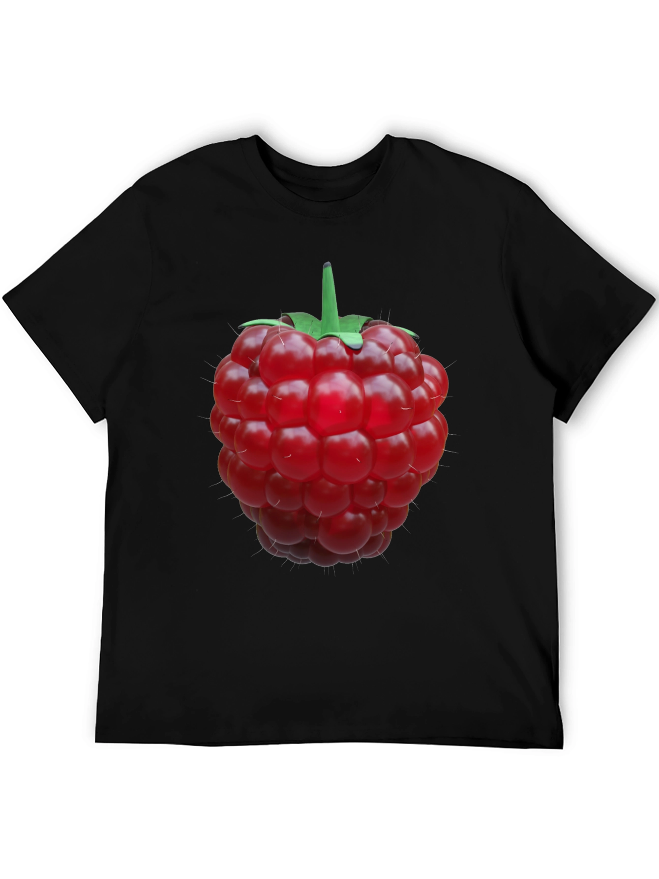 Raspberry Graphic Black T-Shirt