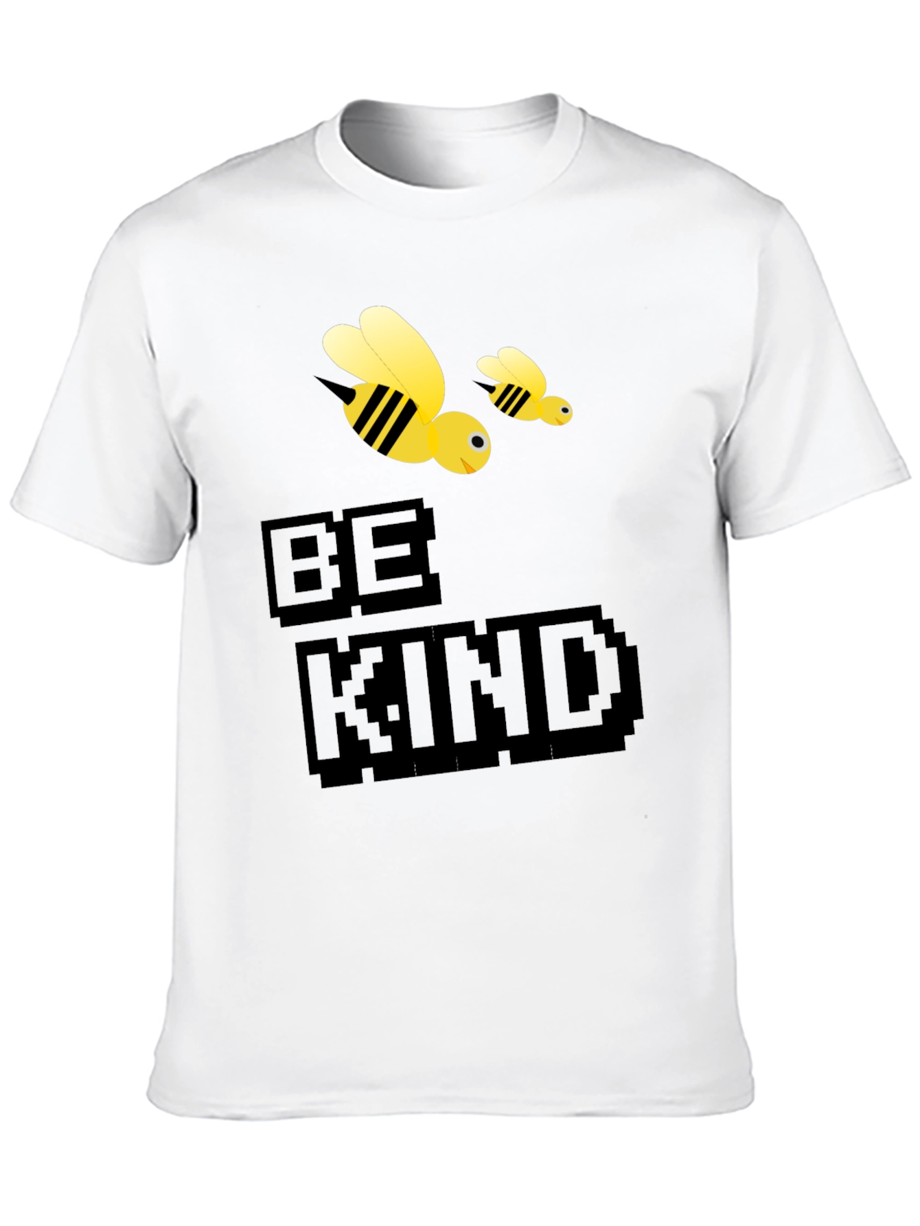 Be Kind Bee Graphic Tee - Black Cotton T-Shirt