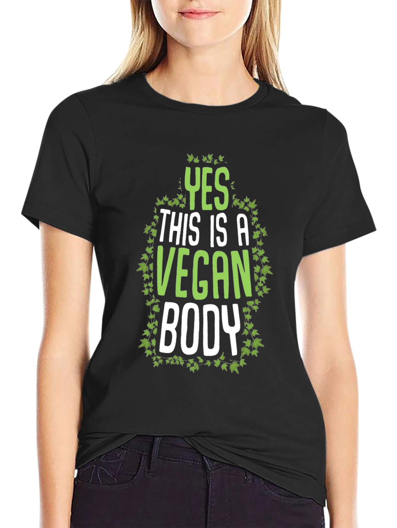 Vegan Body T-Shirt - Green Ivy Design