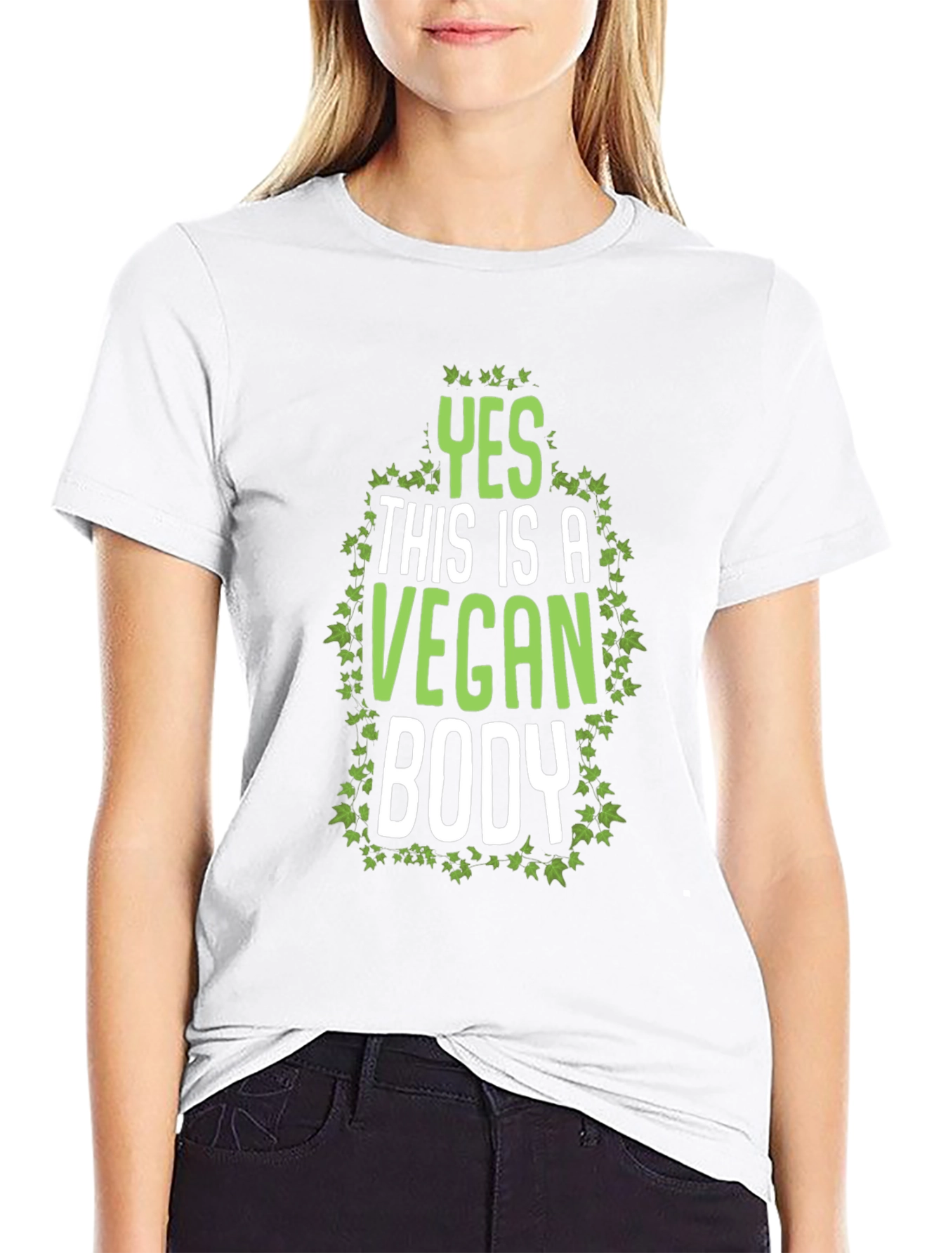 Vegan Body T-Shirt - Green Ivy Design