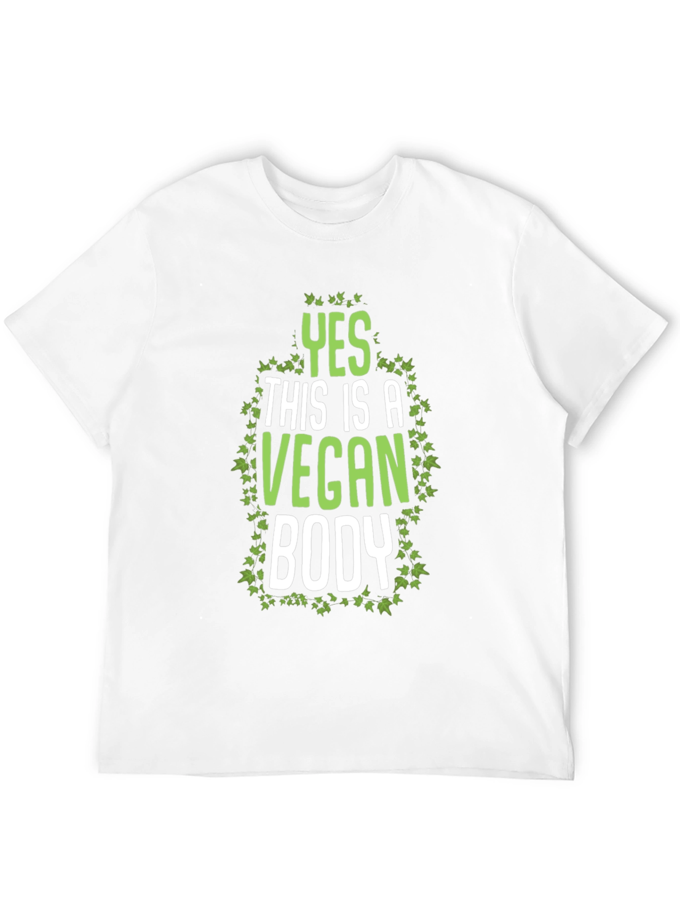 Vegan Body T-Shirt - Green Ivy Design