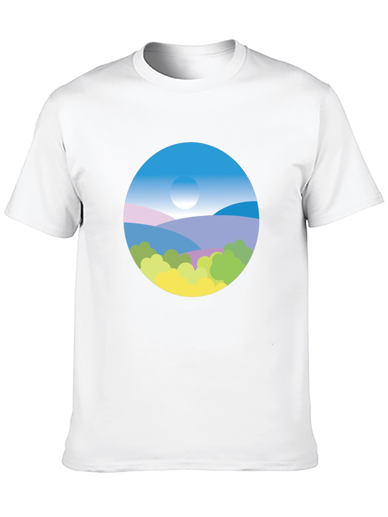 Nature Scene Graphic Tee - Black