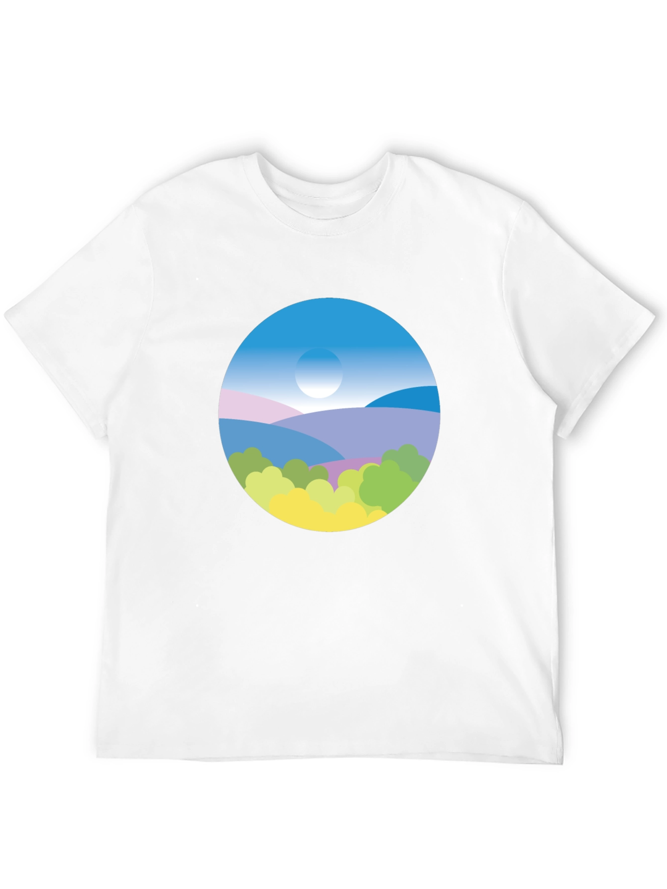 Nature Scene Graphic Tee - Black