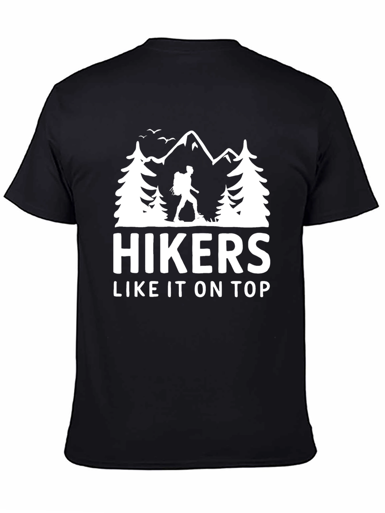 Hikers Like It On Top Black Graphic Tee