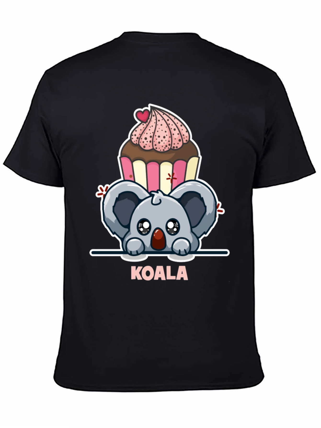 Koala & Cupcake Graphic Tee - Sweet Kawaii Style