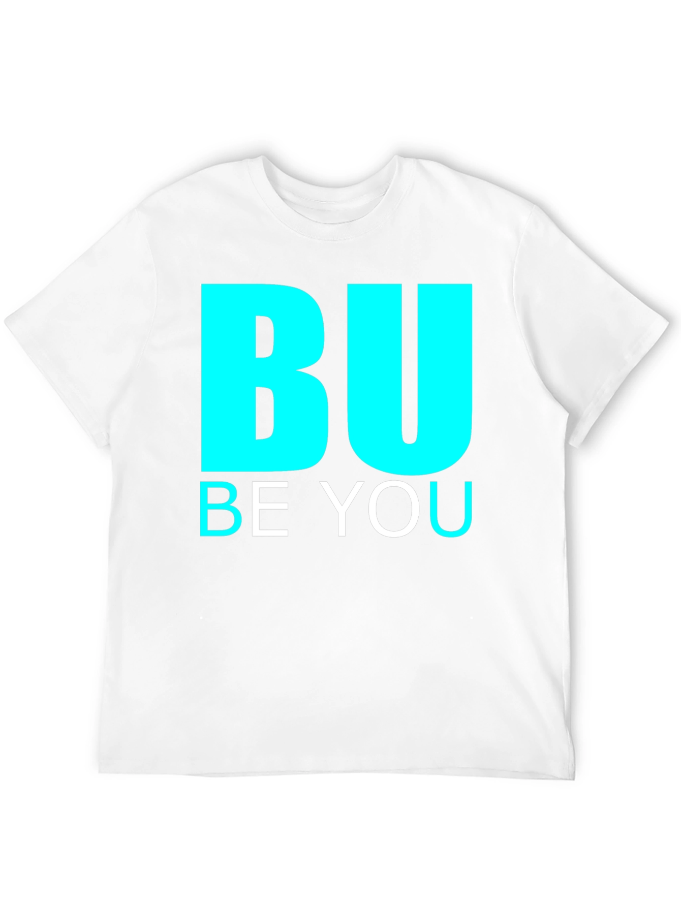 BU Be You Graphic Print Black Tee