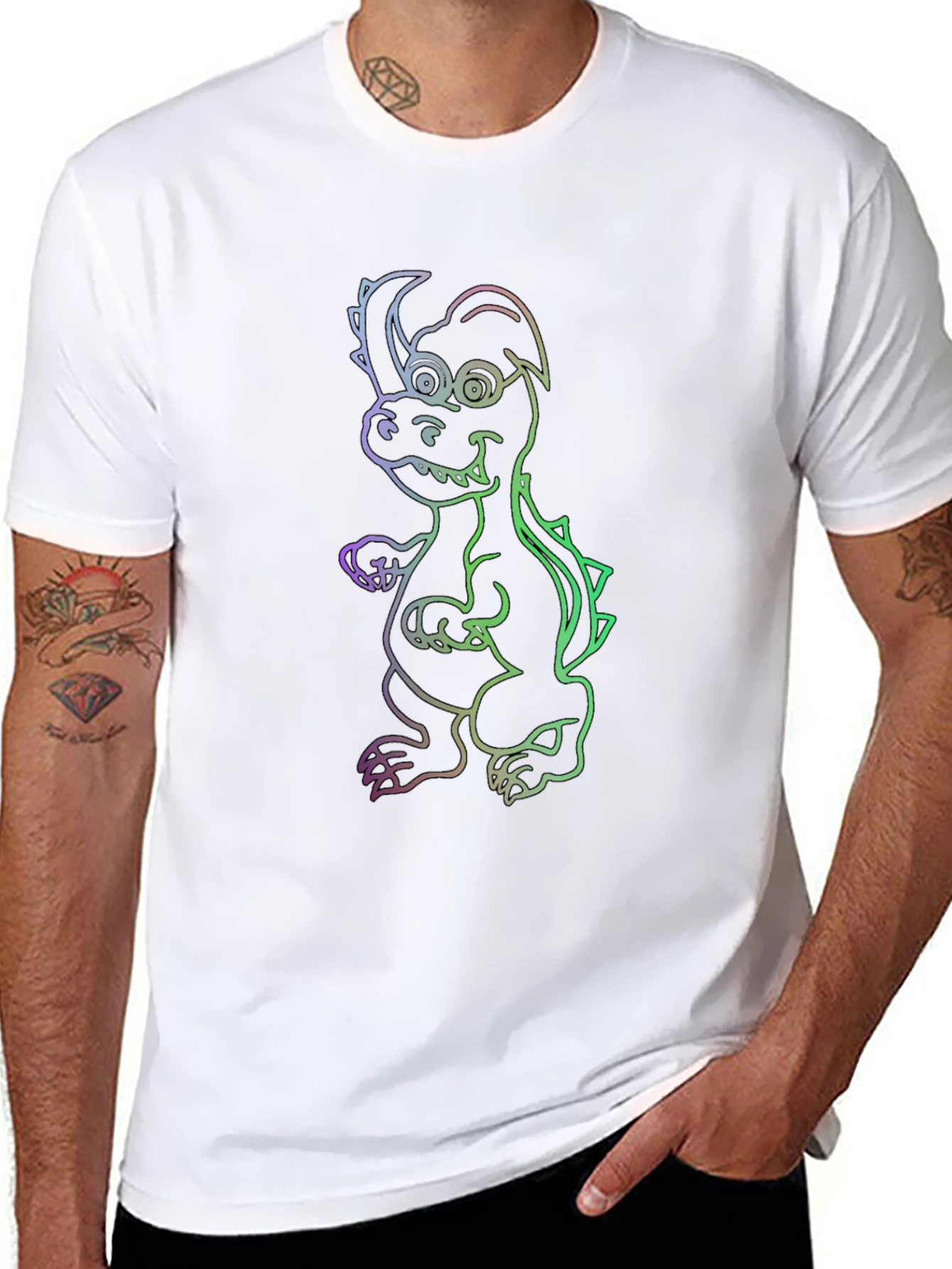 Cool Dragon Graphic Black T-Shirt
