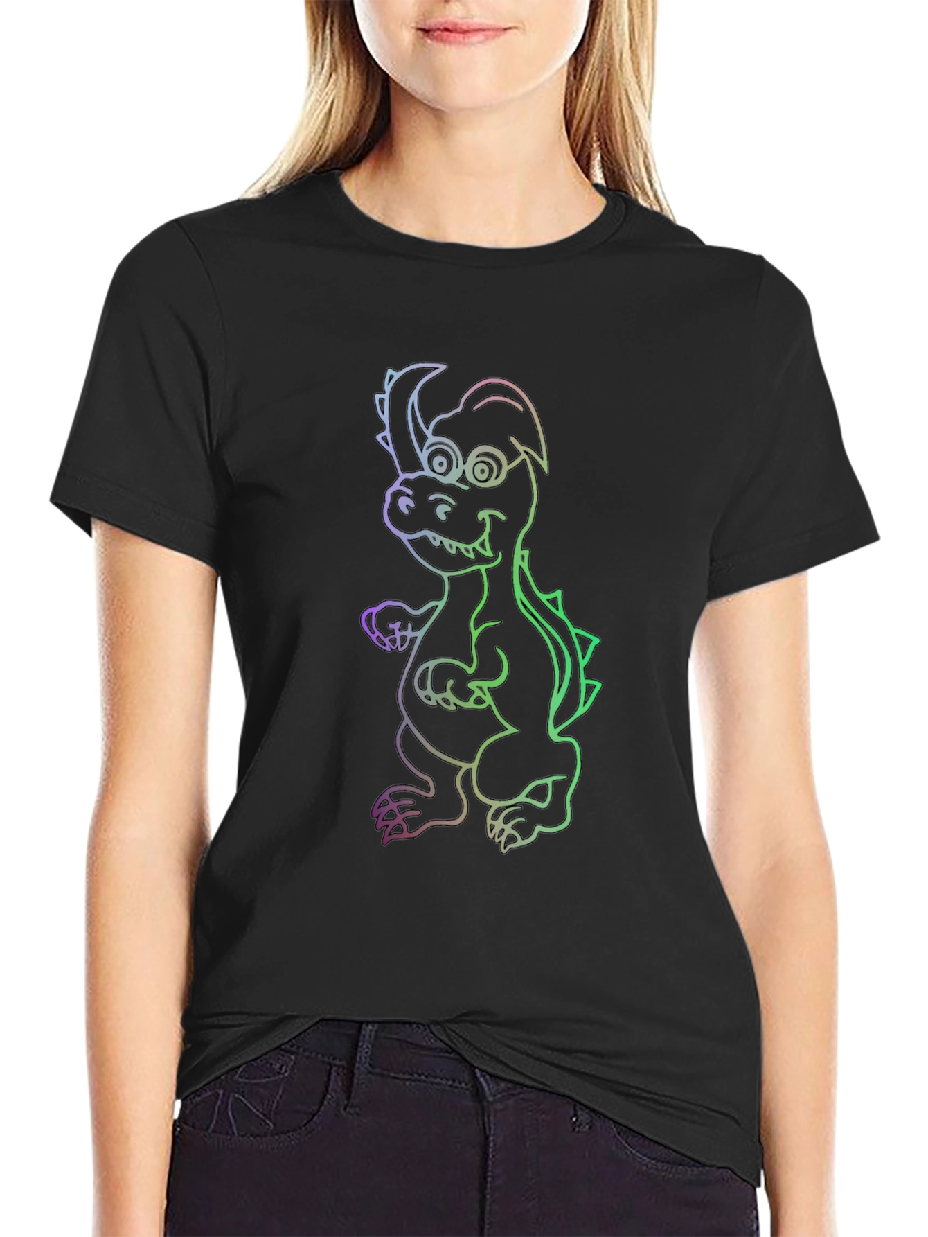 Cool Dragon Graphic Black T-Shirt