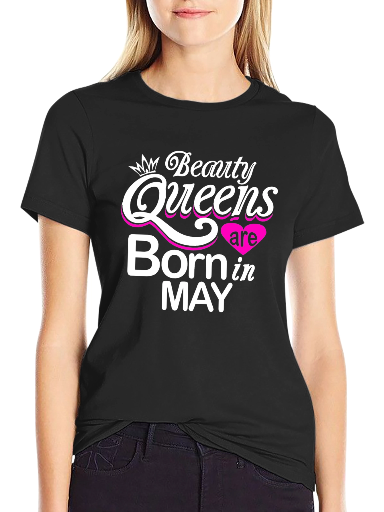 Beauty Queens Born in May - Black T-Shirt