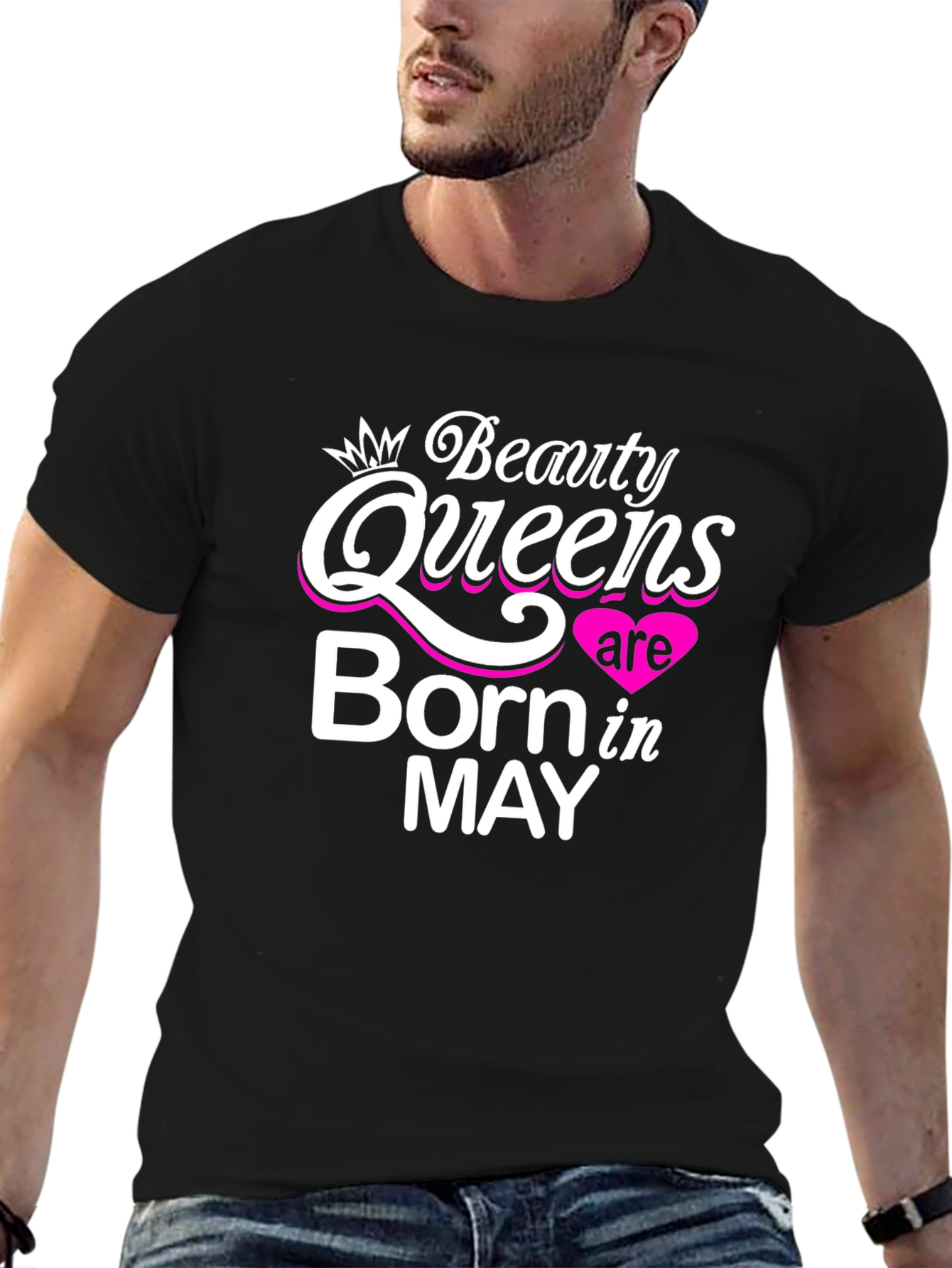 Beauty Queens Born in May - Black T-Shirt
