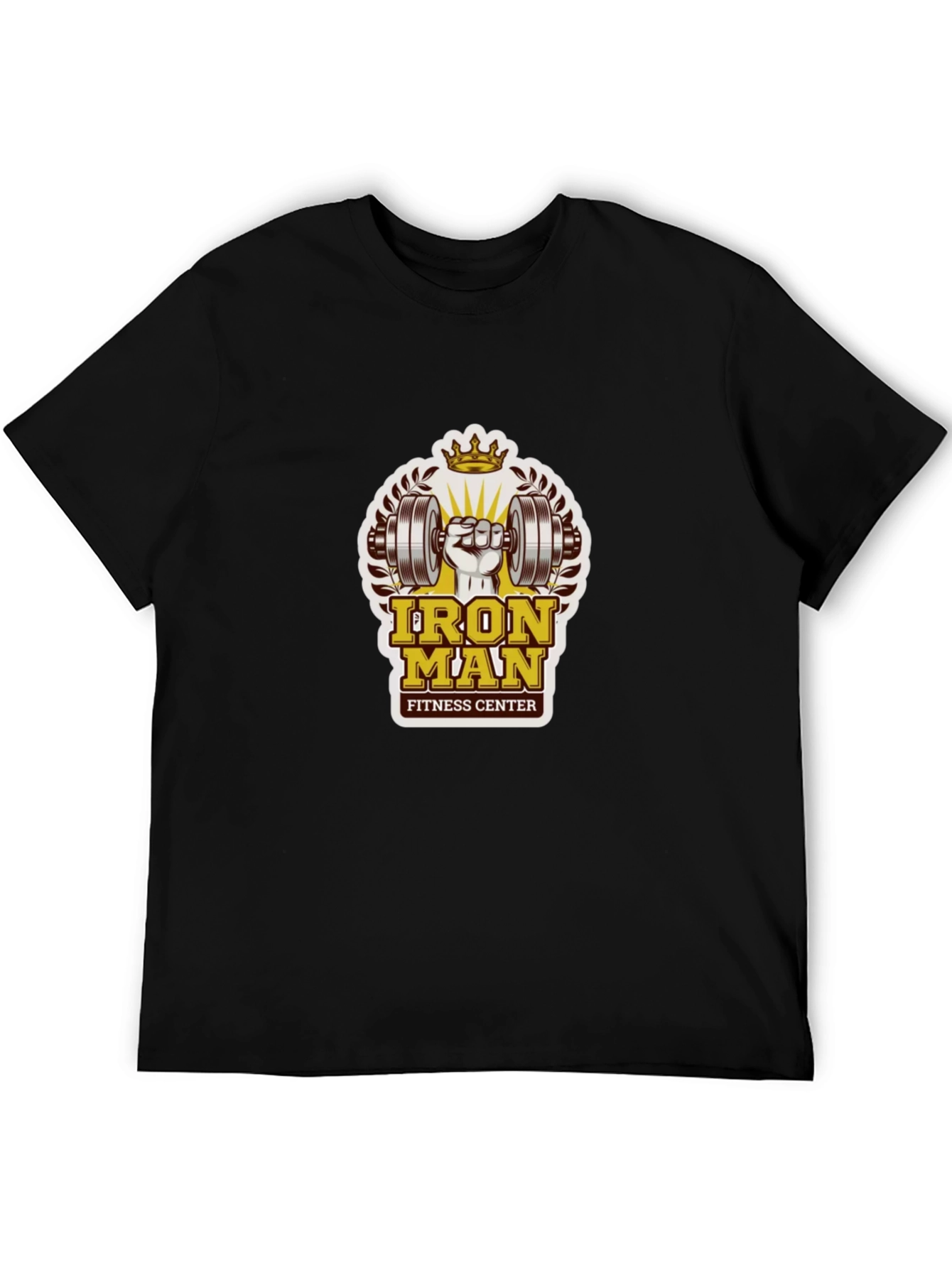 Iron Man Fitness Center Black T-Shirt