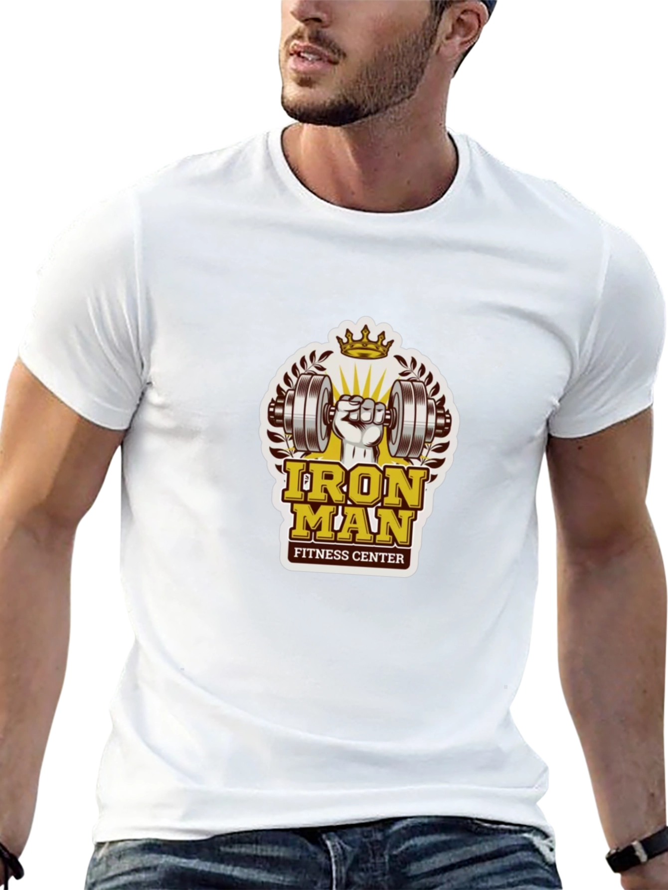 Iron Man Fitness Center Black T-Shirt