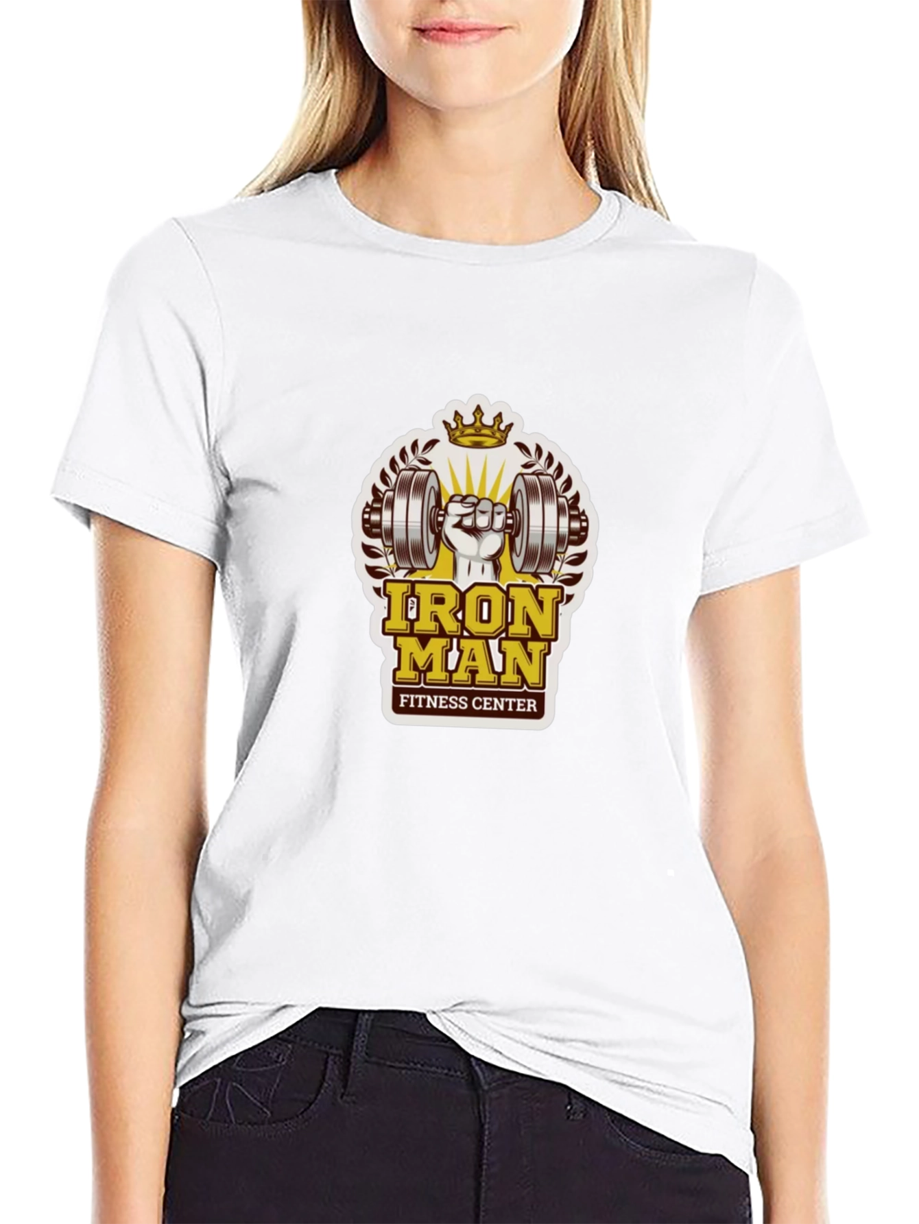 Iron Man Fitness Center Black T-Shirt