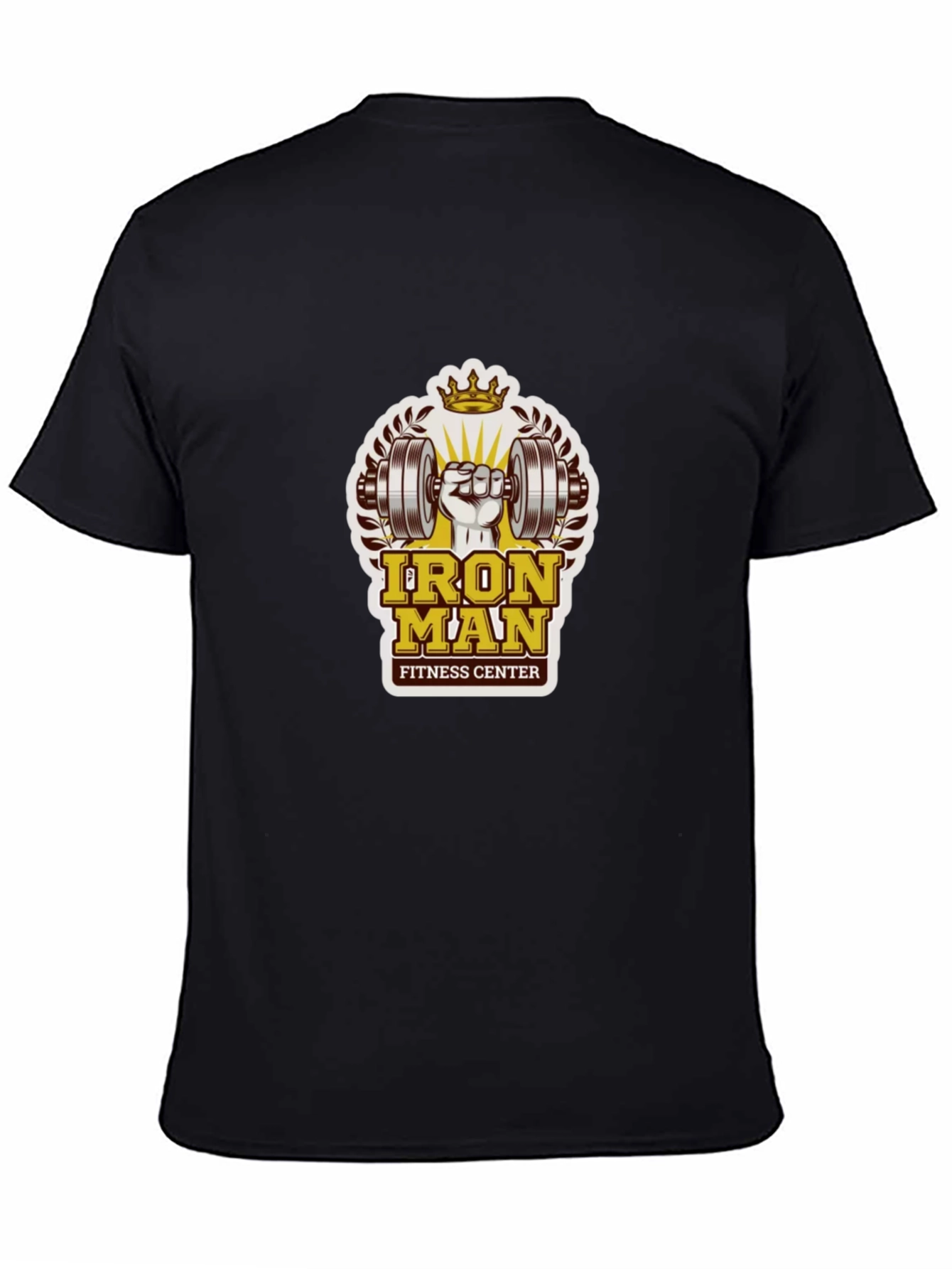 Iron Man Fitness Center Black T-Shirt