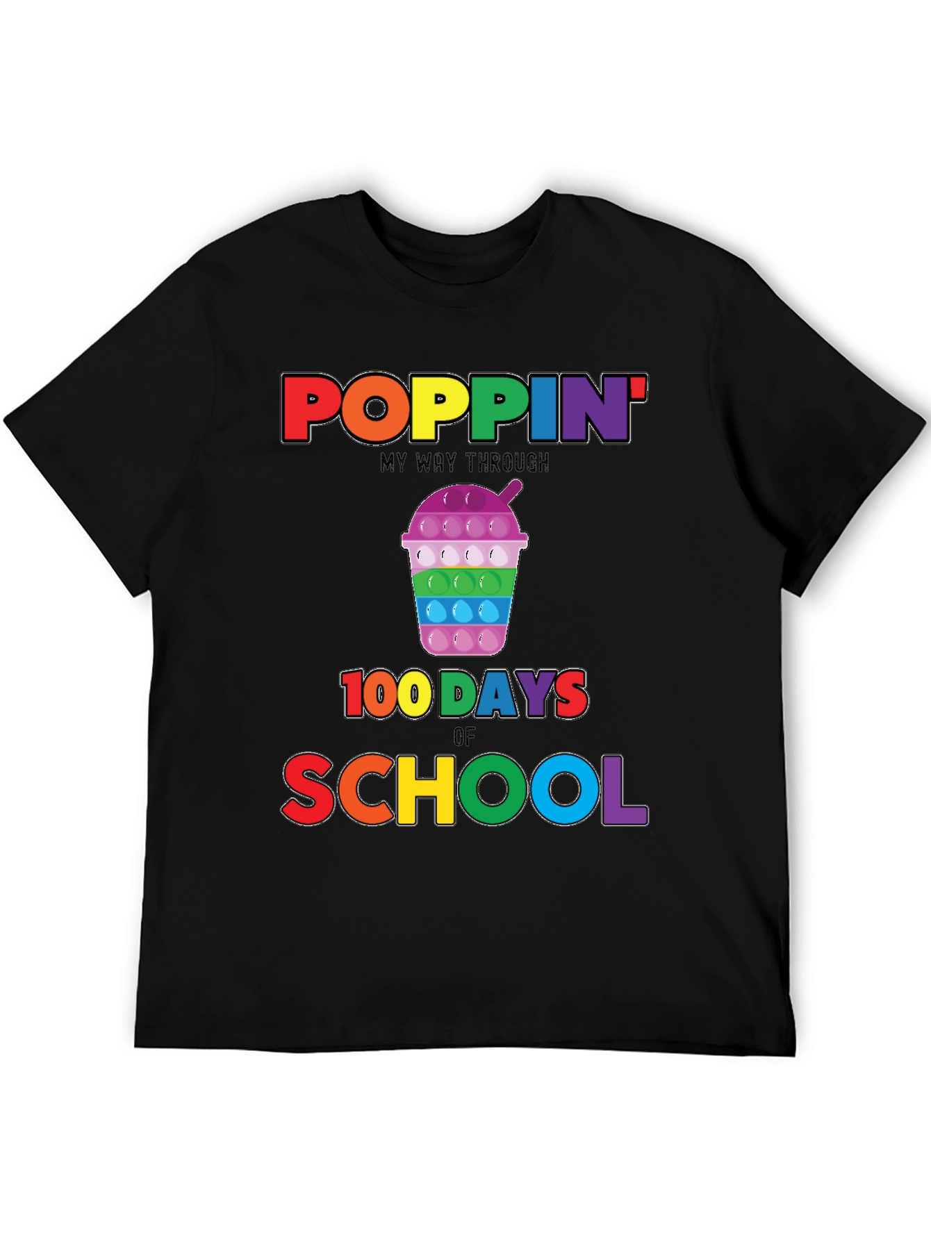 Poppin 100 Days of School Rainbow T-Shirt
