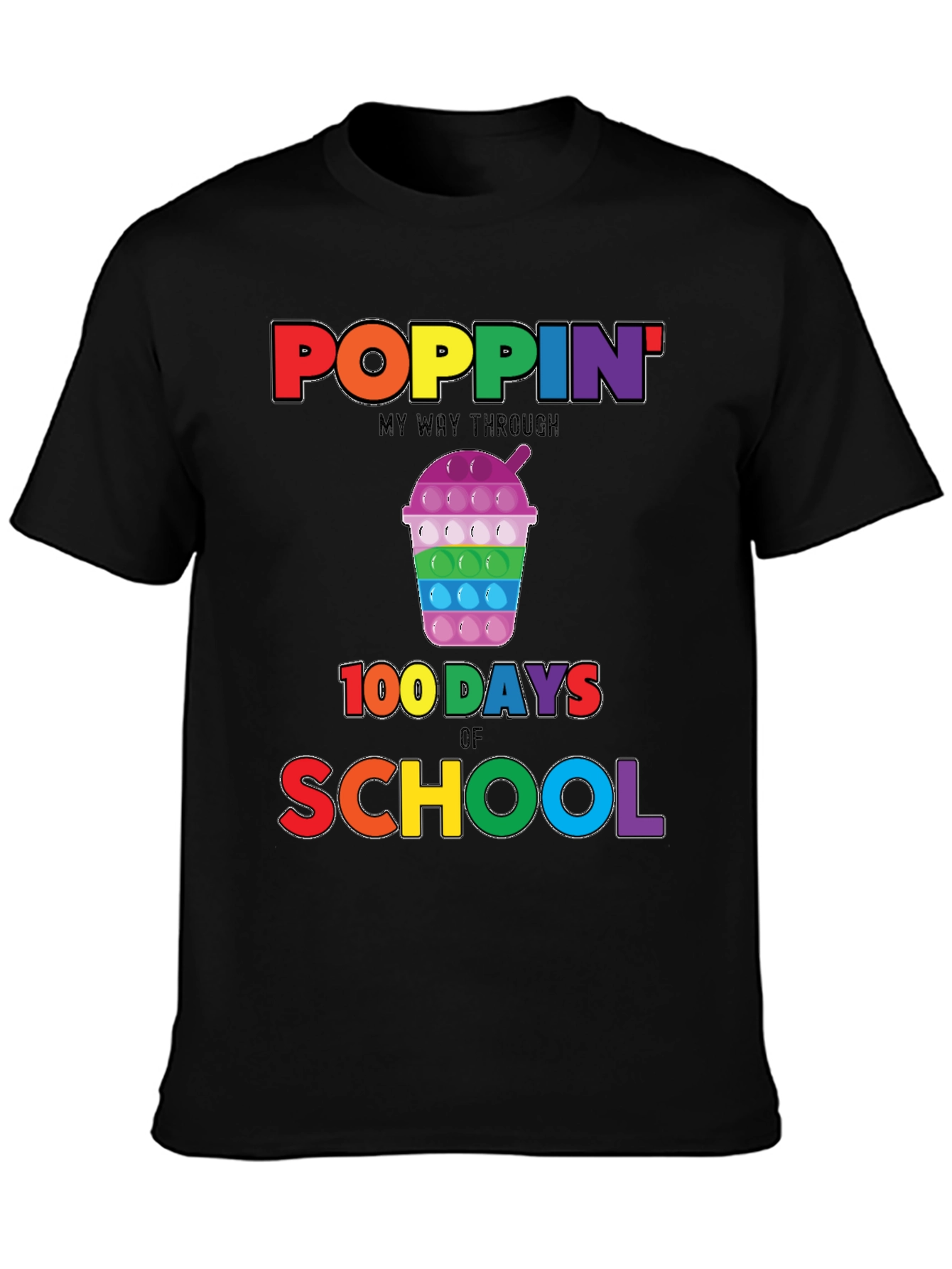 Poppin 100 Days of School Rainbow T-Shirt