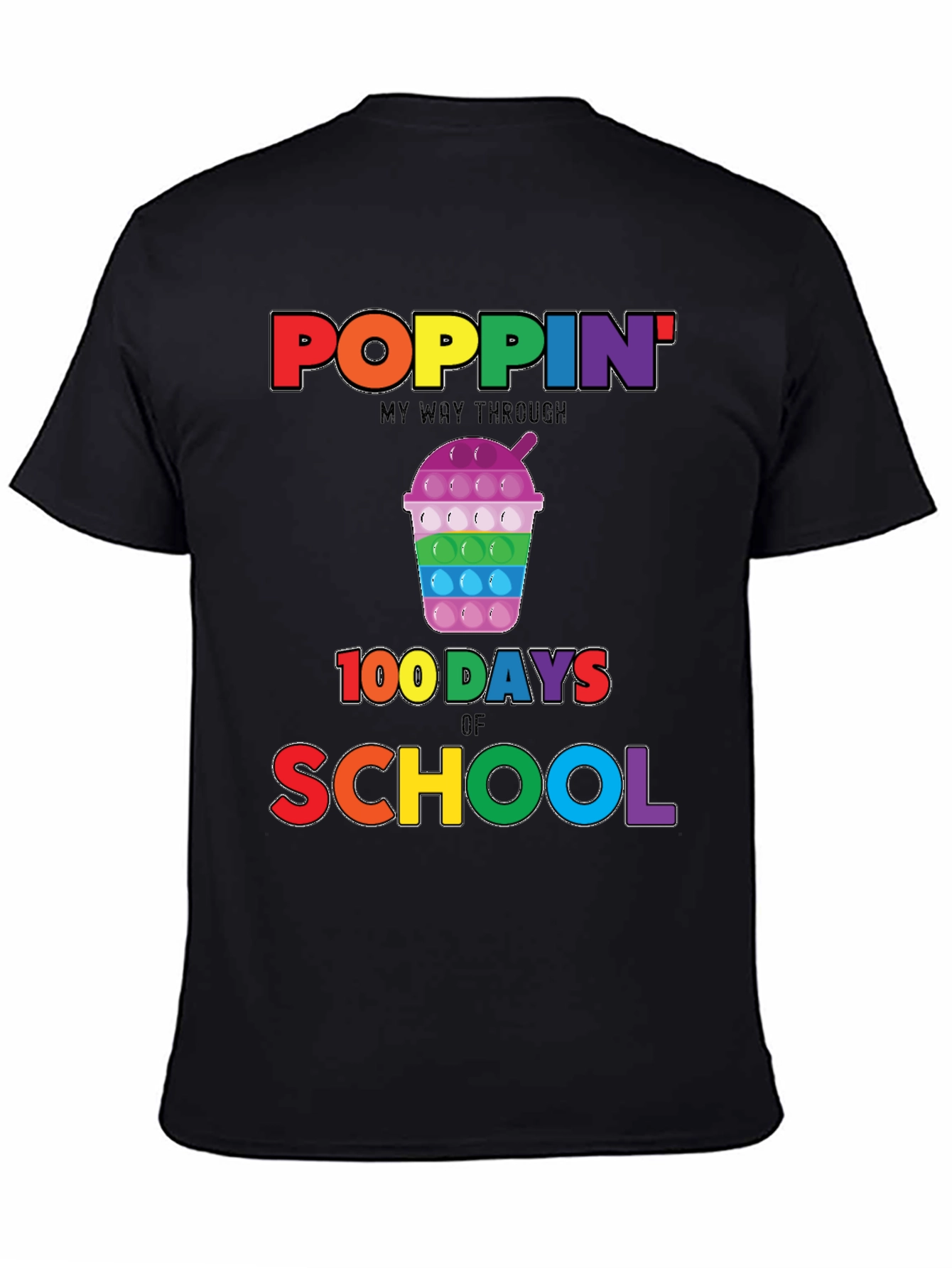 Poppin 100 Days of School Rainbow T-Shirt
