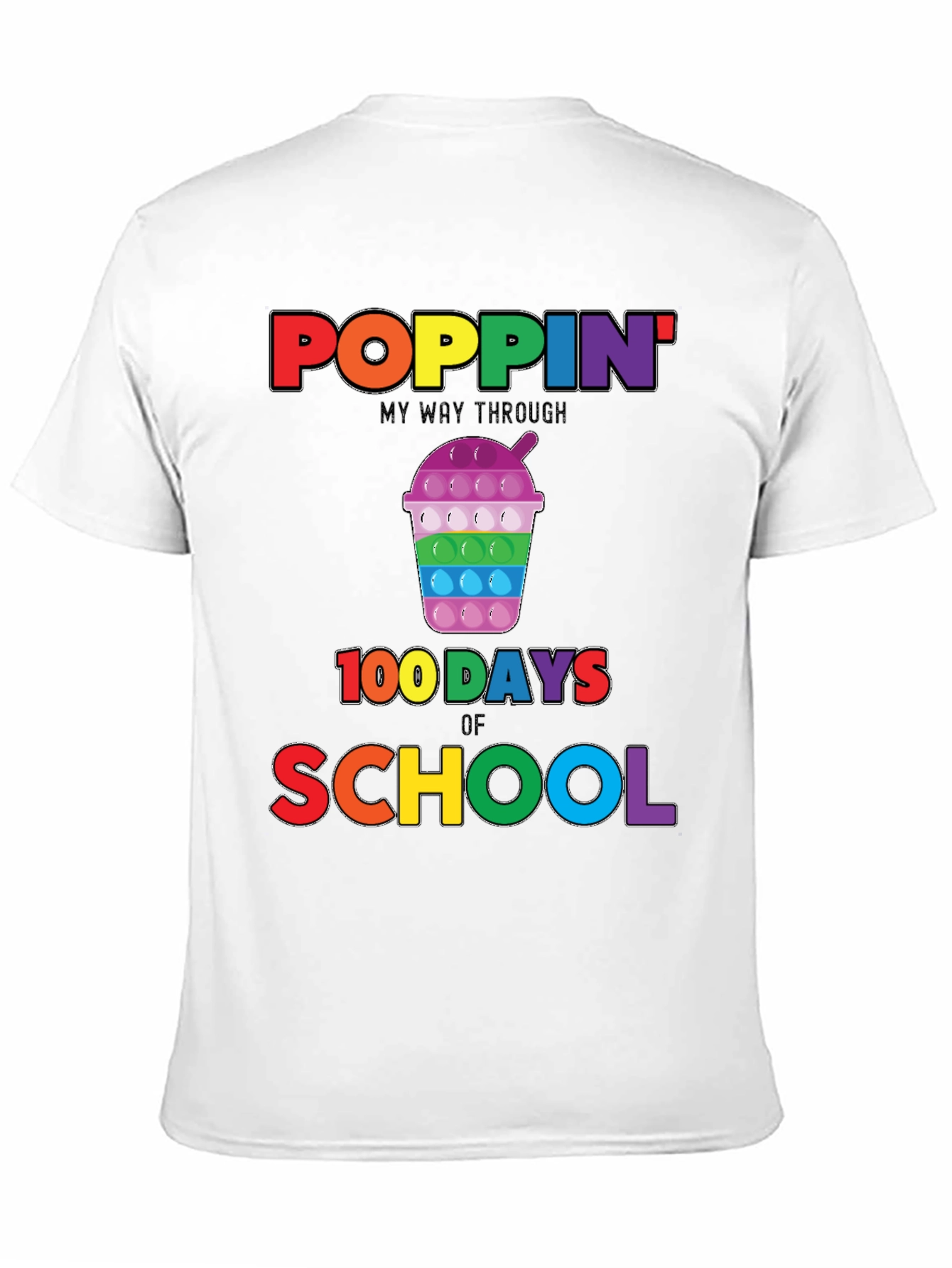 Poppin 100 Days of School Rainbow T-Shirt