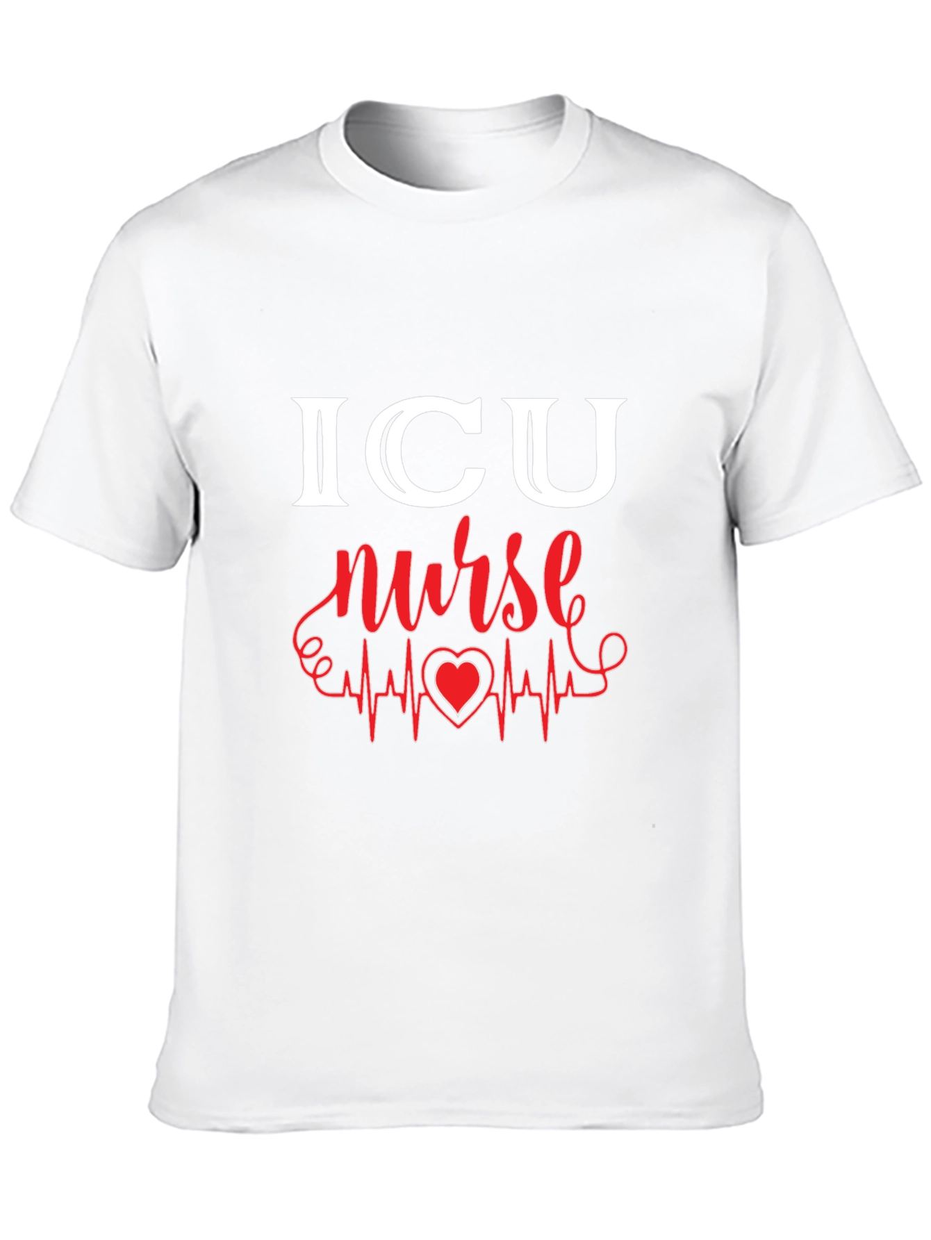 ICU Nurse Heartbeat T-Shirt - Medical Staff Tee