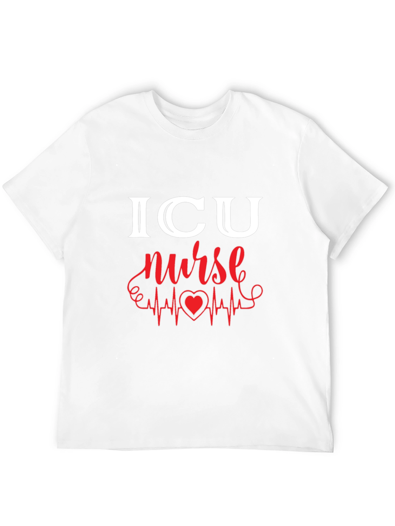 ICU Nurse Heartbeat T-Shirt - Medical Staff Tee